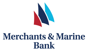 Logo for Merchants and Marine Bank a client The Highland Group has performed construction and renovation work for in the past.