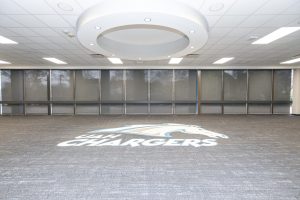 Large Entryway Photo at UAH Spragins Hall, showing the front lobby